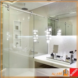 box de banheiro com roldanas aparente Morumbi